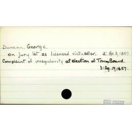 Duncan, George.