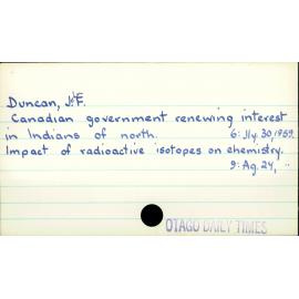 Duncan, John F.