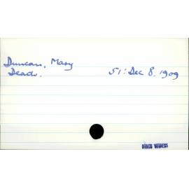 Duncan, Mary