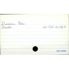 Duncan, Peter.