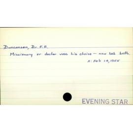 Duncanson, Dr F.R.
