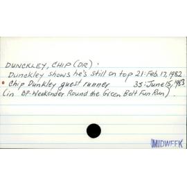 Dunckley, Chip. (Dr)
