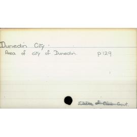Dunedin City .