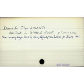 Dunedin City - Accidents