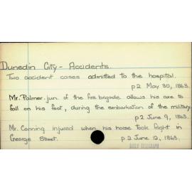 Dunedin City - Accidents