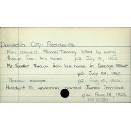 Dunedin City - Accidents