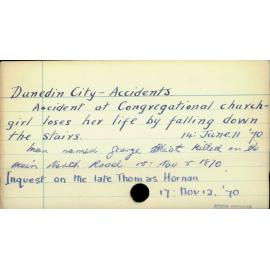 Dunedin City - Accidents