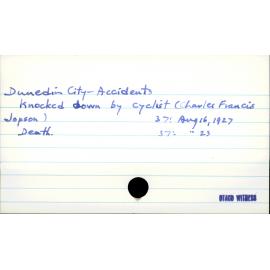 Dunedin City - Accidents