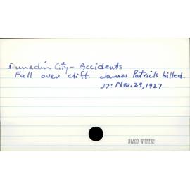 Dunedin City - Accidents