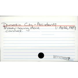 Dunedin City - Accidents