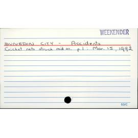 Dunedin City - Accidents