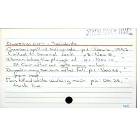 Dunedin CIty - Accidents