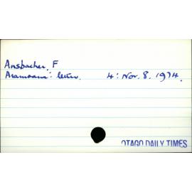 Ansbacher, F
