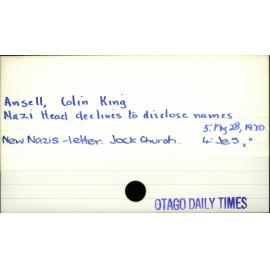 Ansell, Colin King