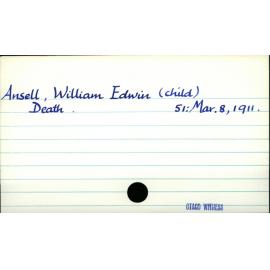 Ansell, William Edwin (child)