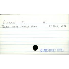Anson, TV