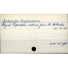 Antarctic Expeditions