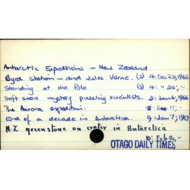 Antarctic Expeditions - New Zealand