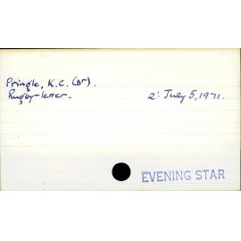 Pringle, K. C. (Dr).