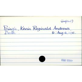 Pringle, Kevin Reginald Andrews (infant)