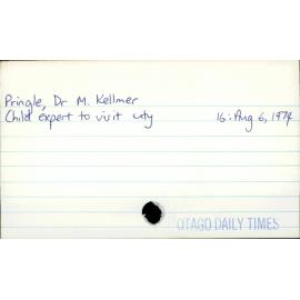 Pringle, Dr M. Kellmer