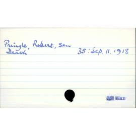 Pringle, Robert, Sen