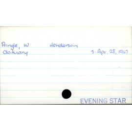 Pringle, W  Henderson