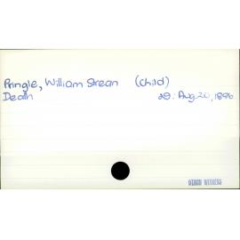 Pringle, William Strean (Child)