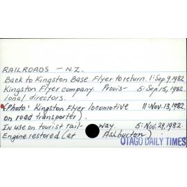 RAILROADS - N. Z.