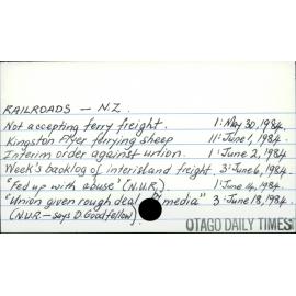 Railroads - New Zealand