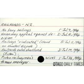 RAILROADS - N. Z.