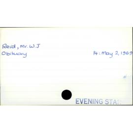 Reid, Mr. W. J.