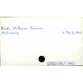 Reid, William James
