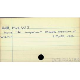 Reid, Mrs W. J.