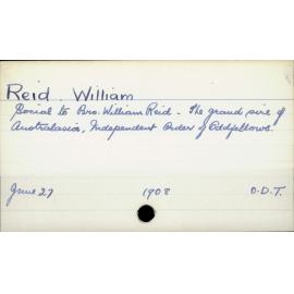Reid, William