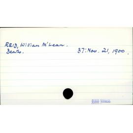 Reid, William McLean