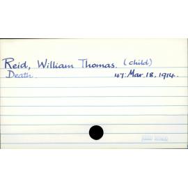 Reid, William Thomas  (child)