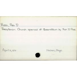 Ross, Rev. D.