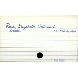 Ross, Elizabeth Cattanach