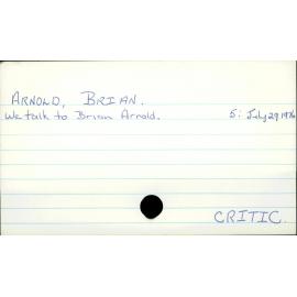 Arnold, Brian