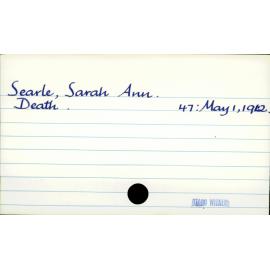 Searle, Sarah Ann