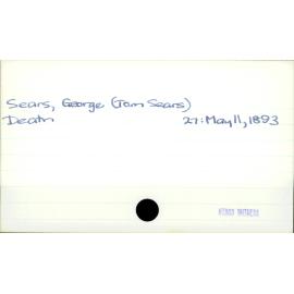 Sears, George (Tom Sears)