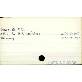 Sears, Dr P.D.