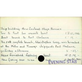 Shipbuilding - New Zealand - Otago Province 