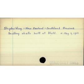 Shipbuilding - New Zealand - Southland Province 
