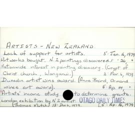 ARTISTS - NEW ZEALAND 