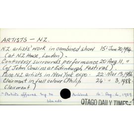 Artists - New Zealand