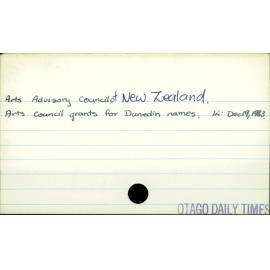 Arts Advisory Council of New Zealand