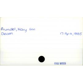 Arundel, Mary Ann