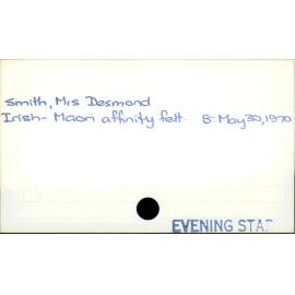 Smith, Mrs Desmond